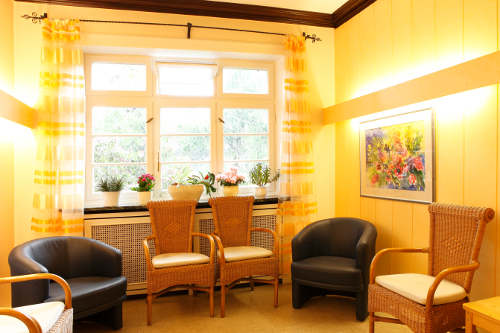 Wartezimmer der Zahnarztpraxis Volksdorf